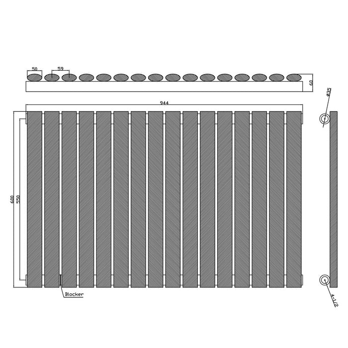 Scudo Apex Single Panel Horizontal Designer Radiator