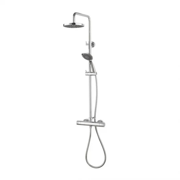 Aqualisa AQ Dual Outlet Thermostatic Round Bar Valve Mixer Shower with Cool Touch