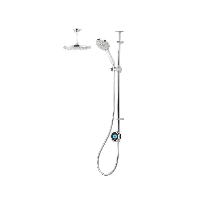 Aqualisa Optic Q Smart Digital Shower Exposed with Adjustable & Ceiling Fixed Head - High Pressure/Combi