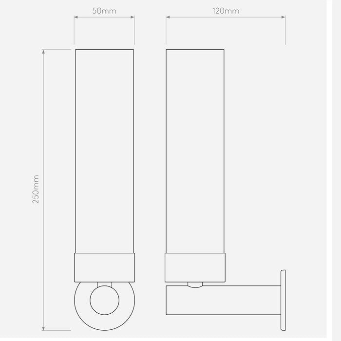 Astro Tube Bathroom Wall Light - Polished Chrome