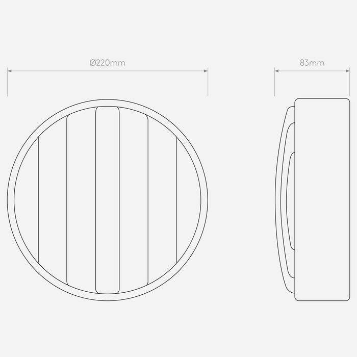 Astro Montreal Round Outdoor Wall Light - Ø220mm - Brushed Stainless Steel
