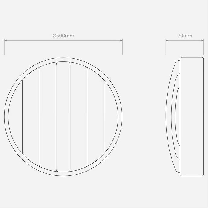 Astro Montreal Round Outdoor Wall Light - Ø300mm