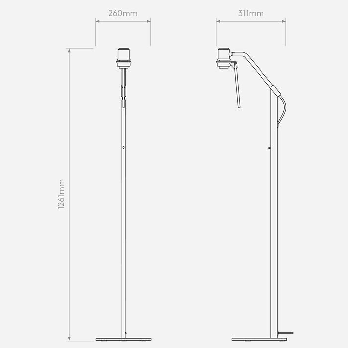 Astro Edward Adjustable Floor Light - Matt Black/Matt Gold