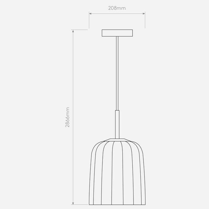 Astro Veo Pendant Ceiling Light - Ø208mm - Bronze