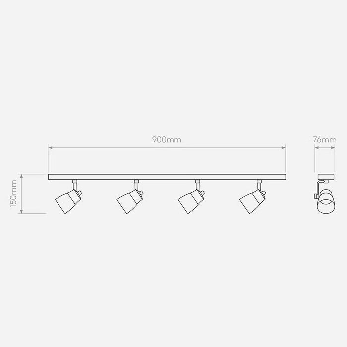 Astro Juno Four Bar Wall/Ceiling Light