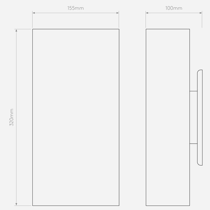 Astro Comino Wall Light - 155mm Wide - Plaster