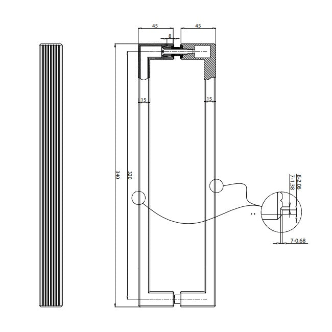 Crosswater Asura Fluted Shower Handle