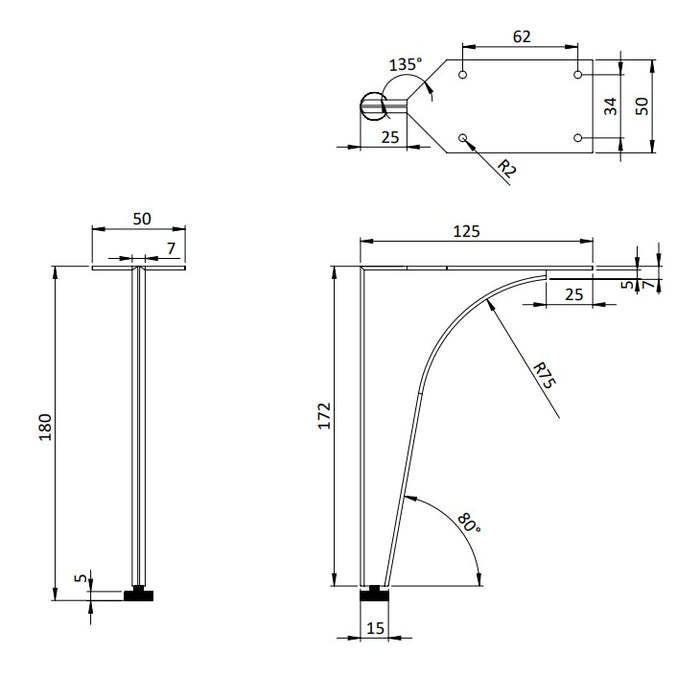 Crosswater Avenue Optional Leg Kit Pair
