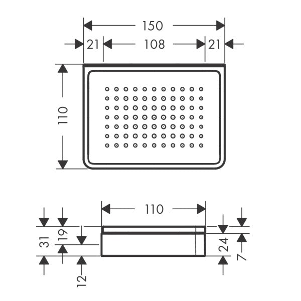 AXOR Universal Softsquare Soap Dish Chrome