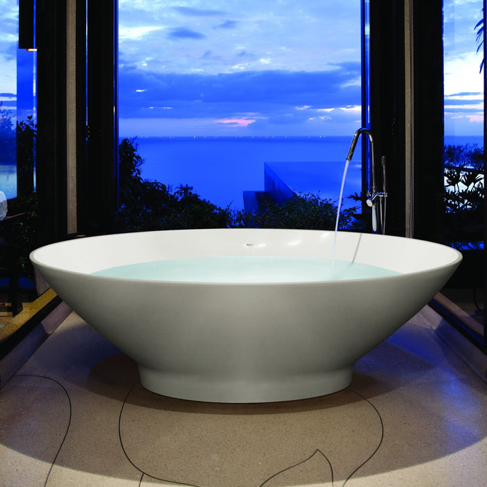 BC Designs Tasse Stone Freestanding Bath - 1770mm x 880mm