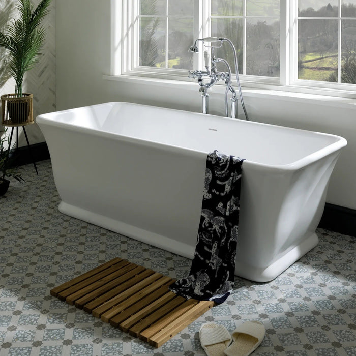BC Designs Magnus Stone Freestanding Bath - 1680mm x 750mm -Gloss White