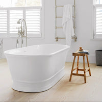 BC Designs Aurelius Stone Freestanding Bath - 1740mm x 760mm - Polished White