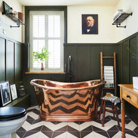 BC Designs Copper Boat Double Ended Roll Top Freestanding Bath