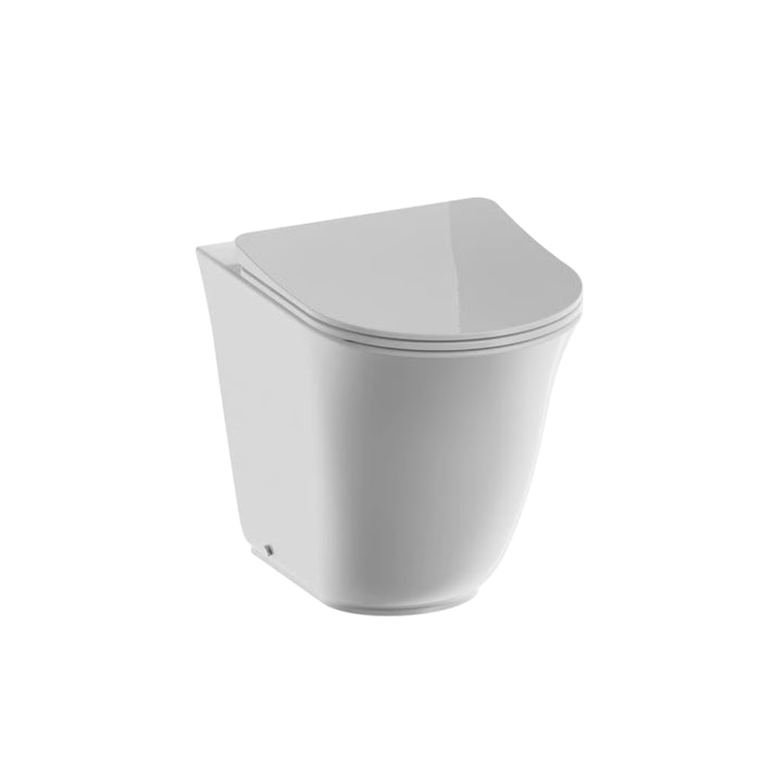 Burlington Strand Rimless Back to Wall Toilet with Soft Close Seat