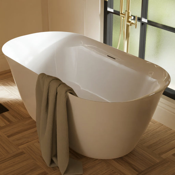 Burlington Strand Double Ended Acrylic Freestanding Bath - White