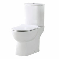 Scudo Belini Rimless Open Back Close Coupled Toilet with Soft Close Seat