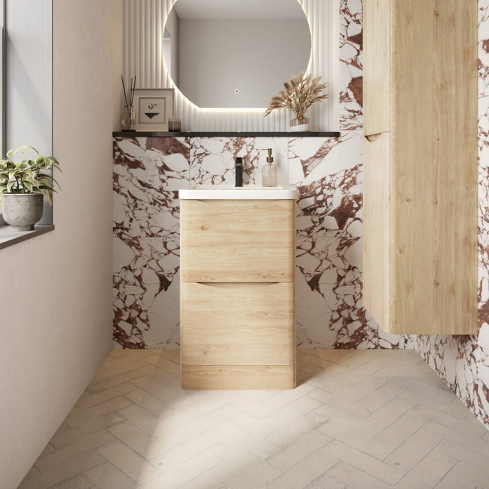 Scudo Bella 2 Drawer Floorstanding Vanity Unit with Ceramic Basin