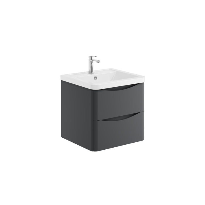Scudo Bella 2 Drawer Wall Hung Vanity Unit with Ceramic Basin