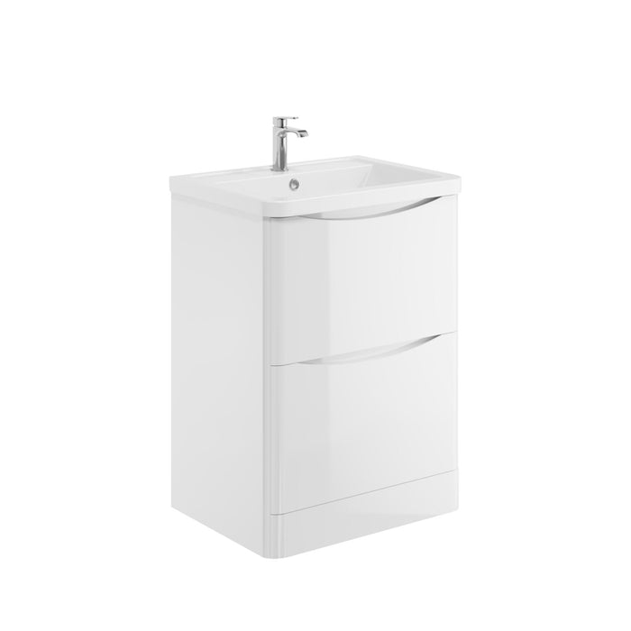 Scudo Bella 2 Drawer Floorstanding Vanity Unit with Ceramic Basin
