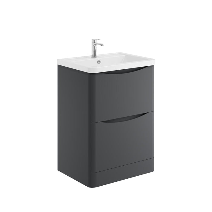 Scudo Bella 2 Drawer Floorstanding Vanity Unit with Ceramic Basin
