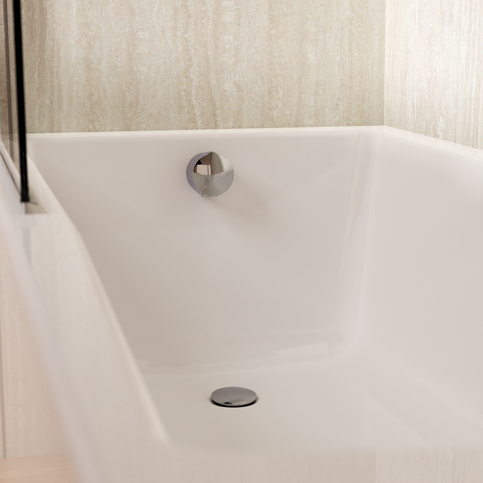 Crosswater 900mm Bath Filler With Extended Pop Up Waste - Chrome