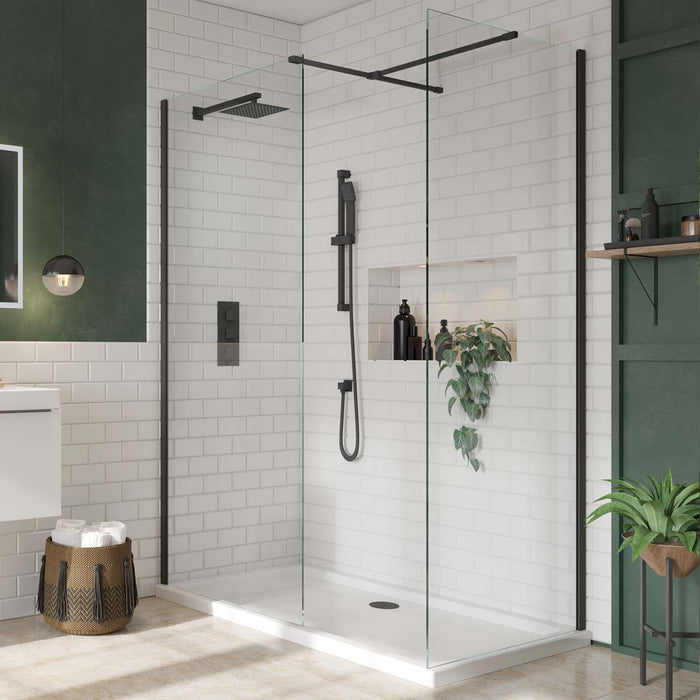 Scudo Forte 8mm Wetroom Clear Glass Panel with Profile Kit