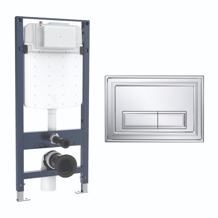 Crosswater Belgravia Slim 1120mm Concealed Cistern Toilet Frame Set 4