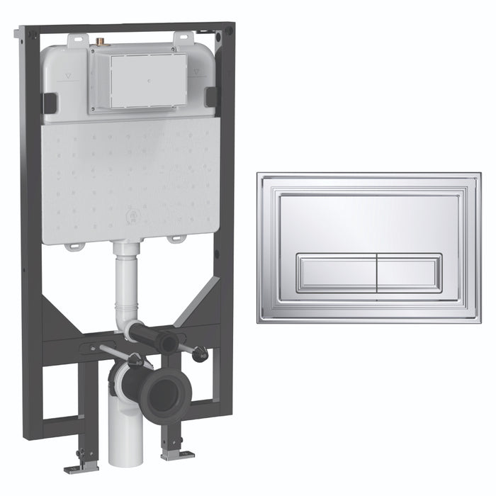 Crosswater Belgravia Ultra Slim 1140mm Concealed Cistern Toilet Frame Set 5