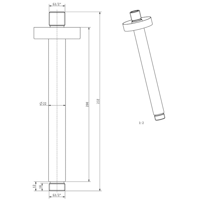 Eastbrook Concealed Shower Valve With Round Shower Head, Body Jets And Shower Arm - Chrome