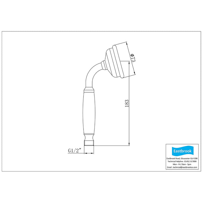 Eastbrook Concealed Shower Valve With Round Shower Head, Swivel Arm, Outlet Elbow And Handset - Chrome