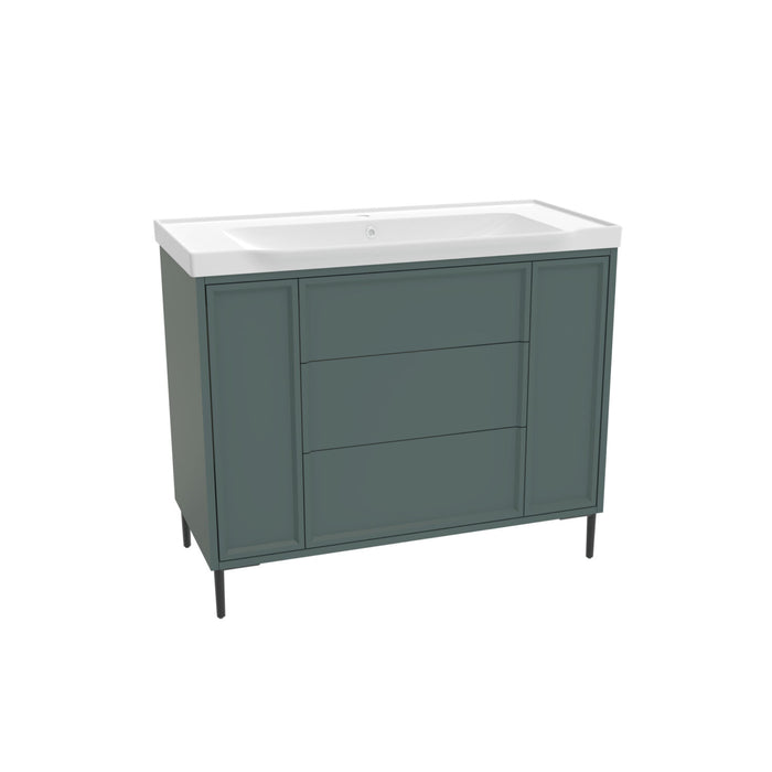 Scudo Bota 3 Drawer Floorstanding Vanity Unit with Leg Set & Basin