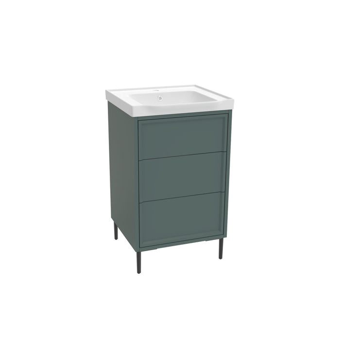 Scudo Bota 3 Drawer Floorstanding Vanity Unit with Leg Set & Basin