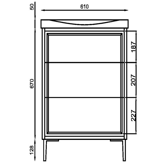Scudo Bota 3 Drawer Floorstanding Vanity Unit with Leg Set & Basin
