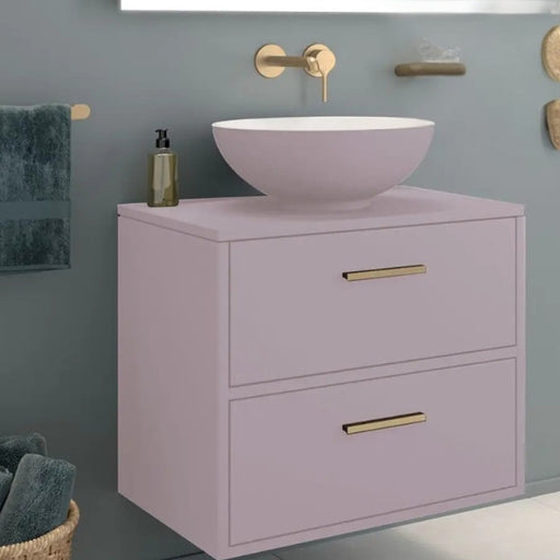 sonas finland wall hung vanity unit cashmere pink