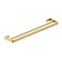 Scudo Roma Double Towel Rail - Brushed Brass