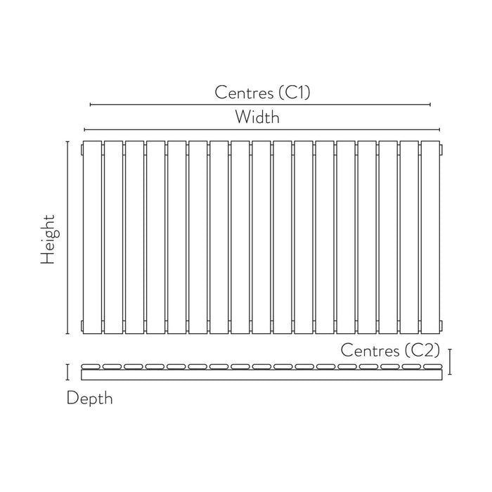 Scudo Bravo Single Panel Horizontal Designer Radiator