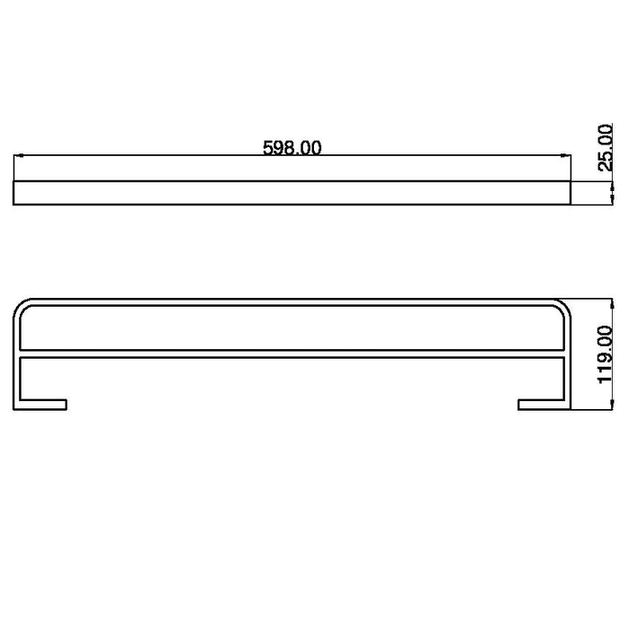 Scudo Monza Double Towel Rail - Brushed Bronze