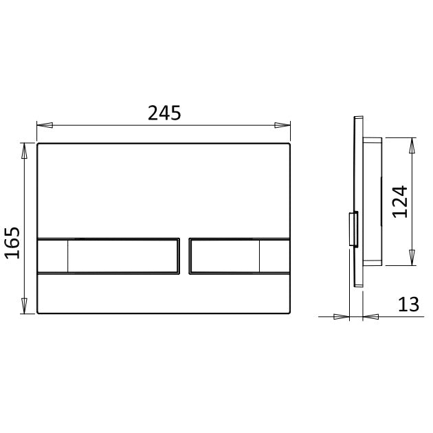 Britton Venue 820mm Toilet Frame Set