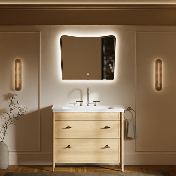 Burlington Strand 1000mm 2 Drawer Floorstanding Vanity Unit with Ceramic Basin & Handles