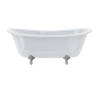 Burlington Bateau Acrylic Freestanding Bath with Legs - 1640mm x 700mm