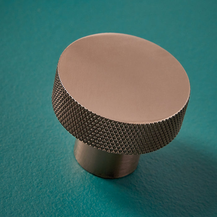 Scudo Knurled Round Furniture Handle 42.5mm