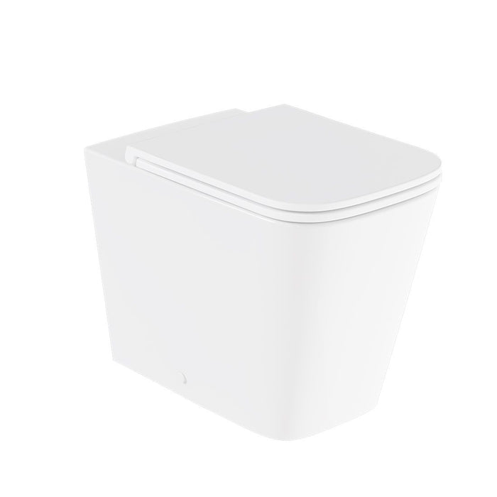 Vado Cameo Soft Square Rimless Back To Wall Toilet With Slimline Soft Close Seat And Hinges