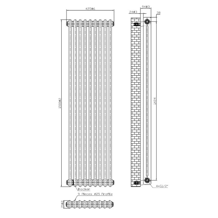 Scudo Vertical 2 Column Designer Radiator