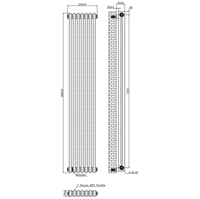 Scudo Vertical 2 Column Designer Radiator