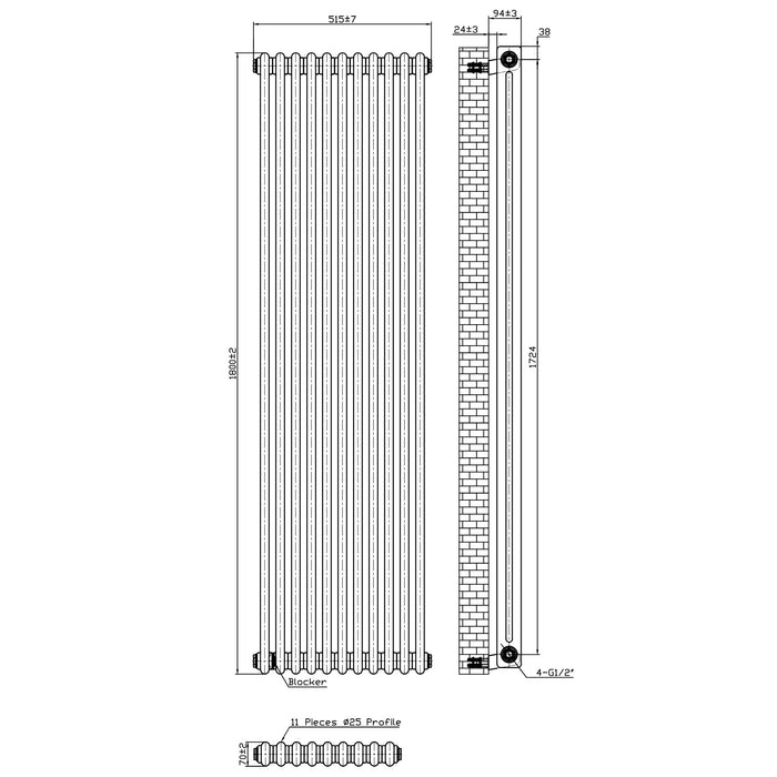 Scudo Vertical 2 Column Designer Radiator