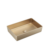 Scudo Core Metal Rectangular Countertop Basin 526mm with Waste