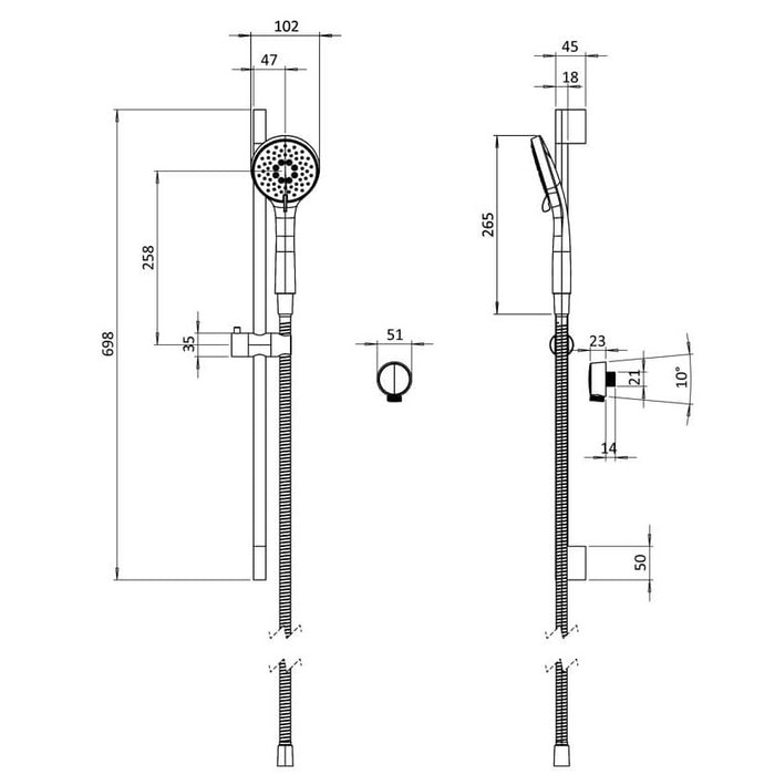 Crosswater Crossbox 3 Outlet Shower Set 10