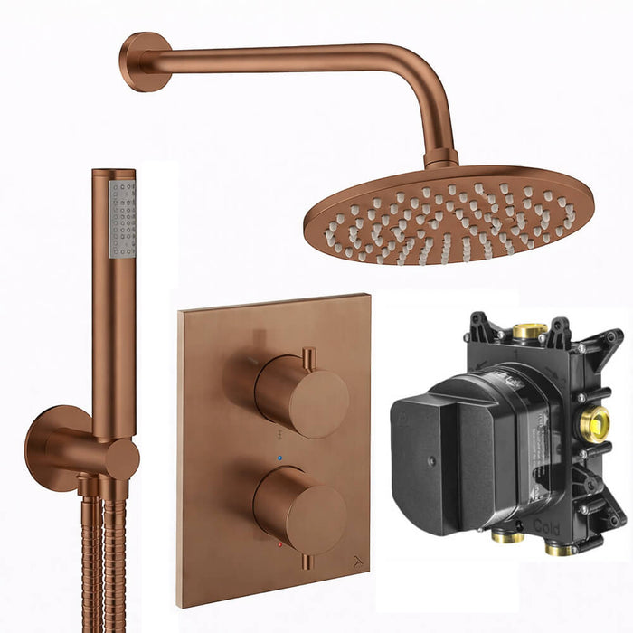 Crosswater Crossbox Shower Set 3 with Fixed Head & Handset