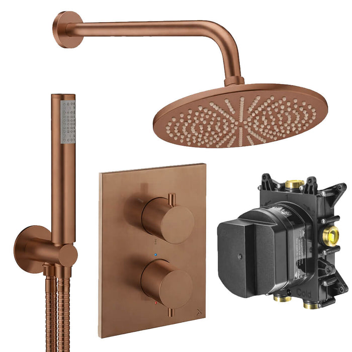 Crosswater Crossbox Shower Set 3 with Fixed Head & Handset