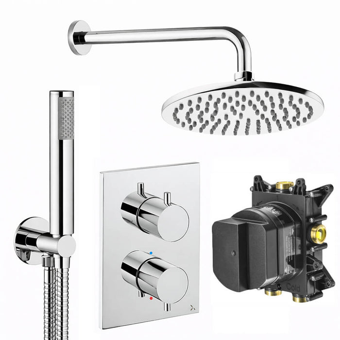 Crosswater Crossbox Shower Set 3 with Fixed Head & Handset